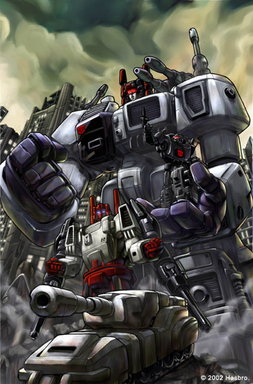 Metroplex, as illustrated by Dreamwave's Pat Lee and colored by Ramil Sunga